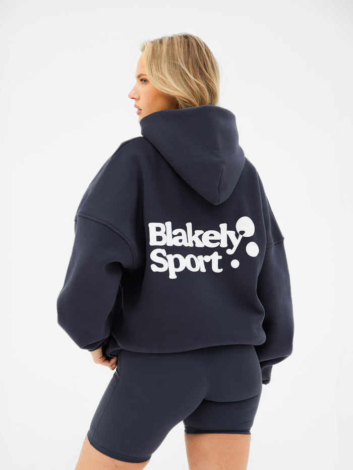 Motion Oversized Hoodie - Echtes Marineblau