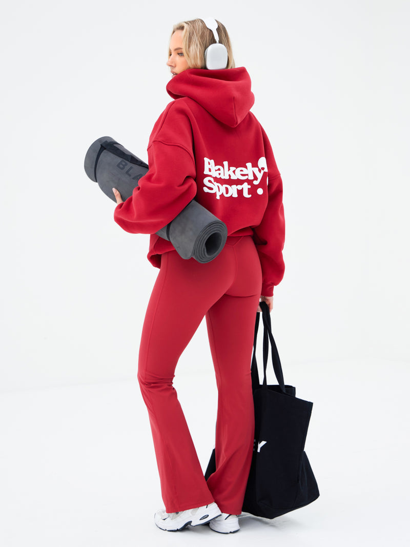 Motion Oversized Hoodie - Kirschrot