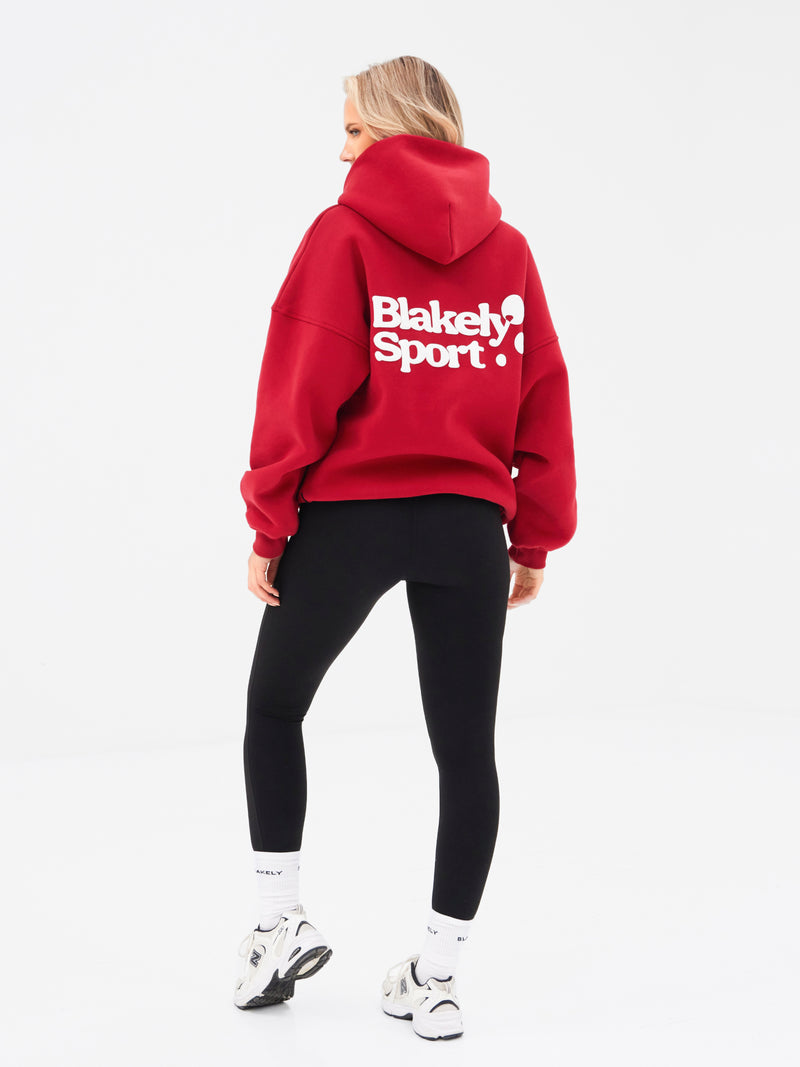 Motion Oversized Hoodie - Kirschrot