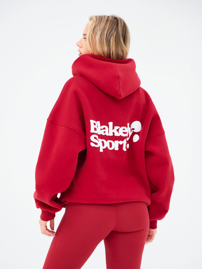 Motion Oversized Hoodie - Kirschrot