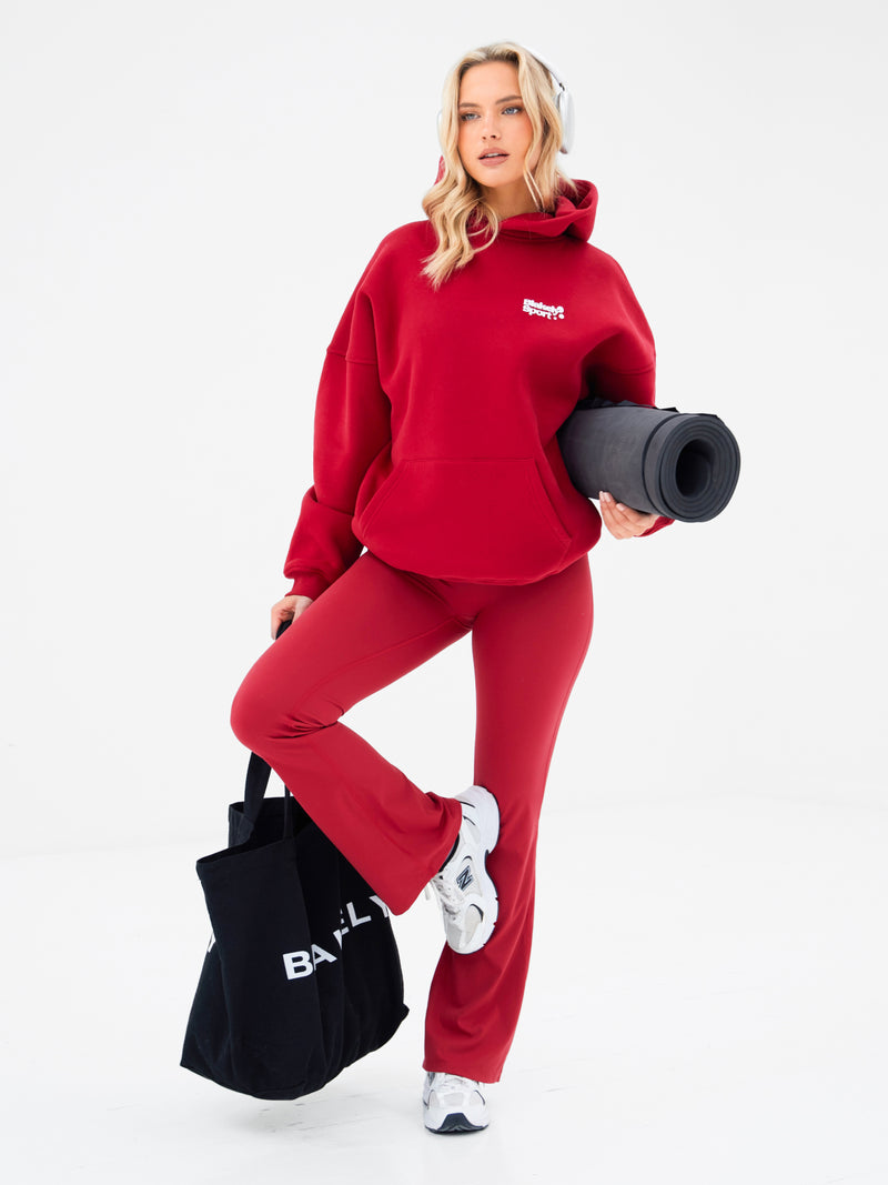 Ultimate Flared Leggings - Kirschrot