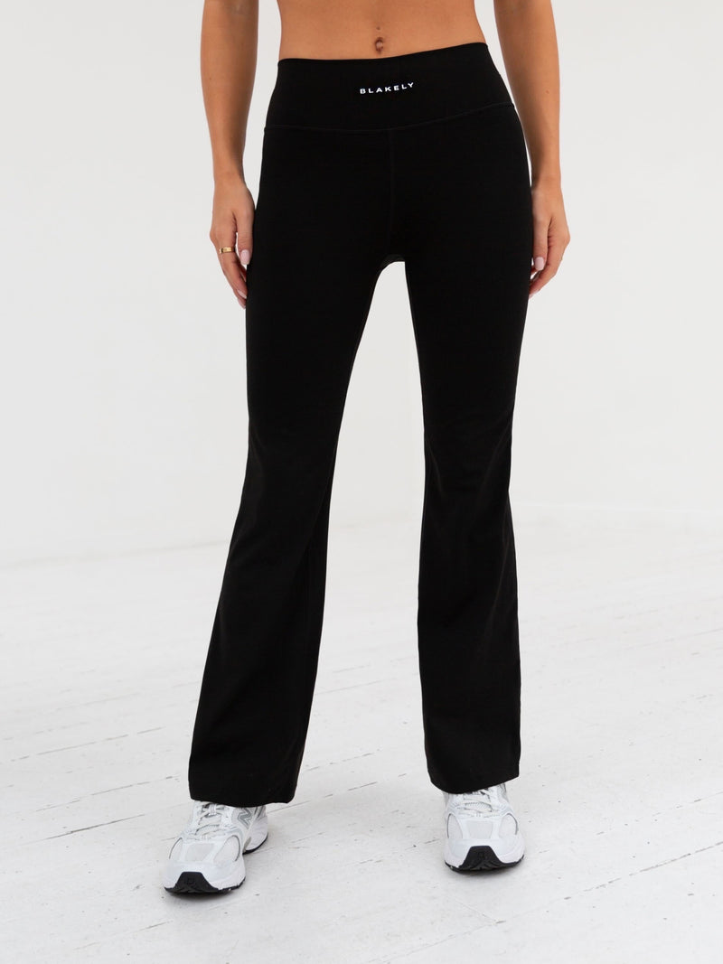 Soft Sculpt Wide Leg Leggings - Black