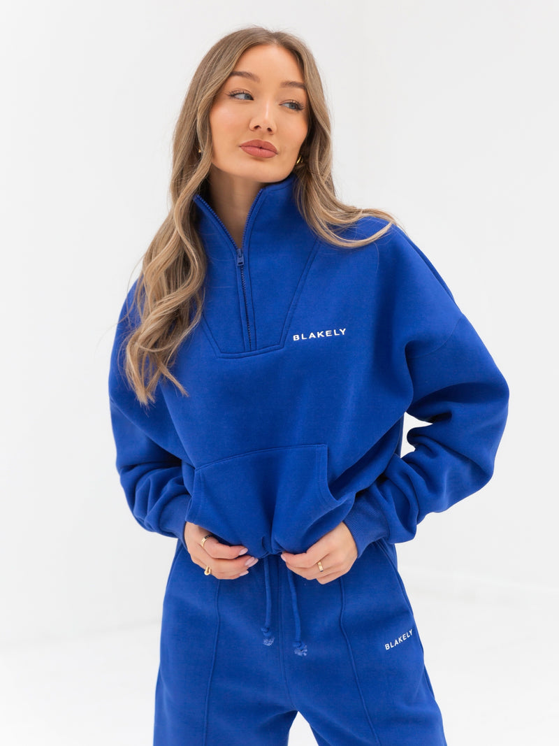 Everyday 1/4 Zip Jumper - Cobalt Blue