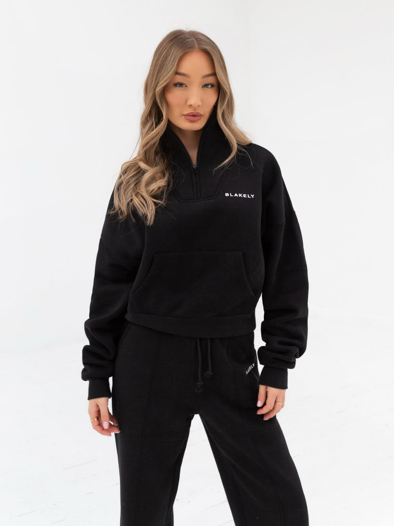 Everyday 1/4 Zip Jumper - Black