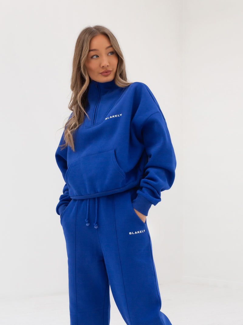 Everyday 1/4 Zip Jumper - Cobalt Blue