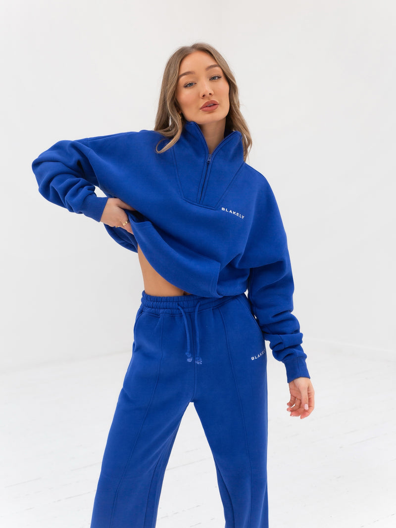 Everyday 1/4 Zip Jumper - Cobalt Blue