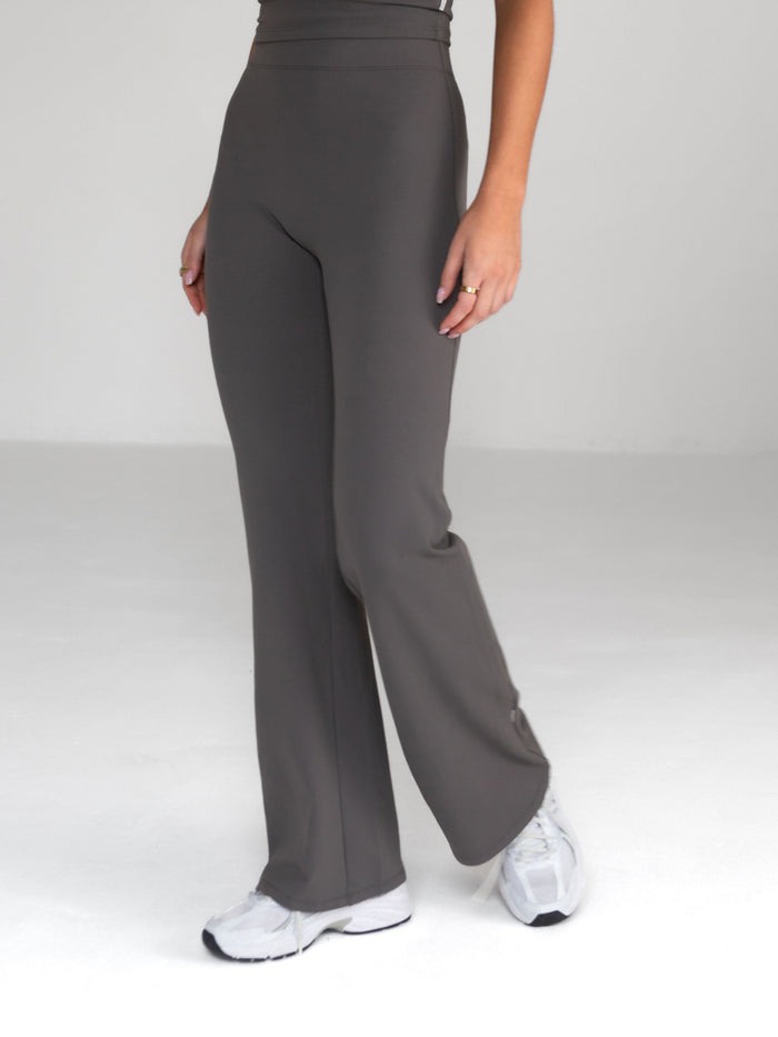 Alessia Flared Trousers - Charcoal