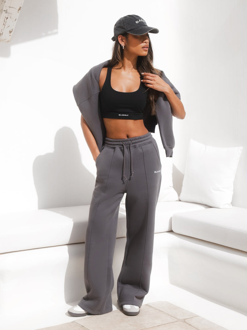 Everyday Wide Leg Sweatpants - Charcoal