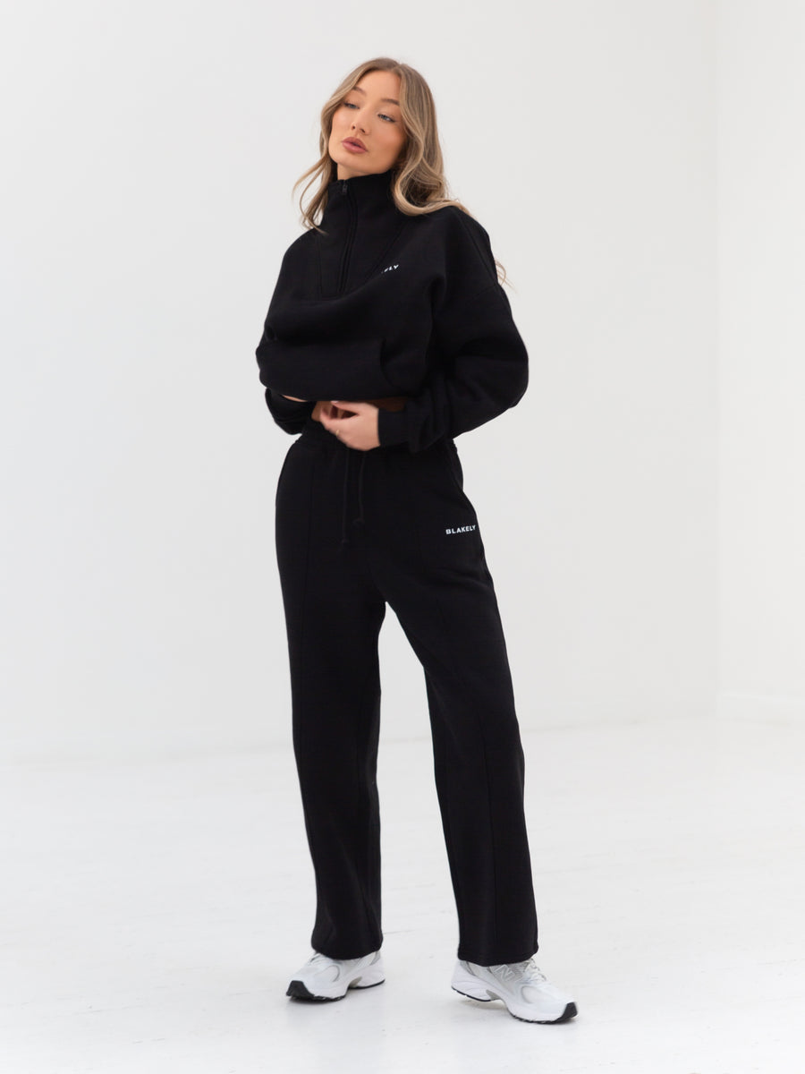 Everyday Wide Leg Sweatpants - Black