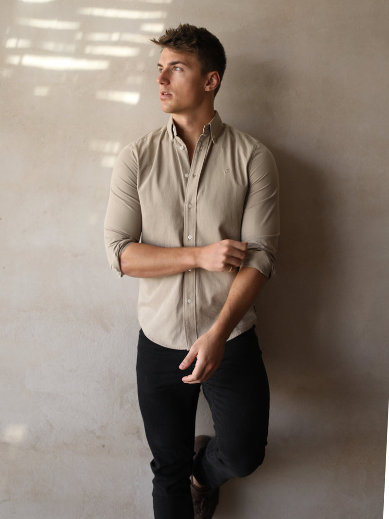 Sedona Slim Fit Shirt - Taupe Brown