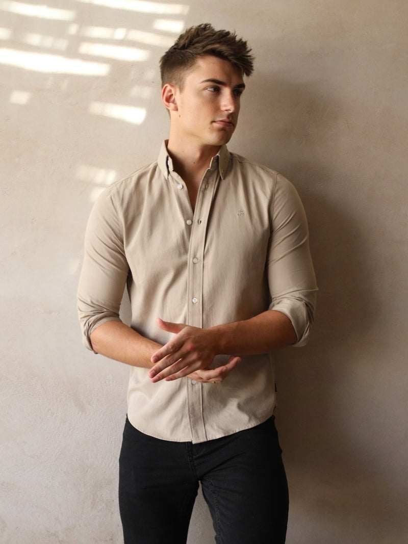 Sedona Slim Fit Shirt - Taupe Brown