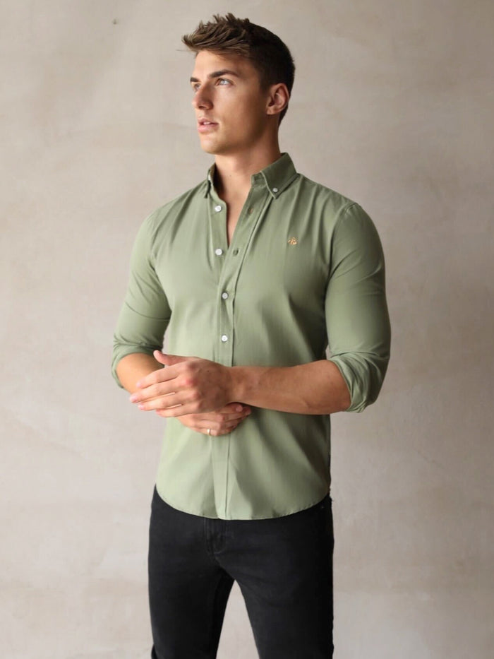 Vienna Slim Fit Shirt - Fern Green