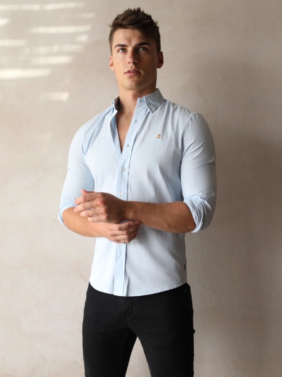 Buy Blakely Sky Blue Vienna Slim Fit Shirt | Free delivery on orders ...