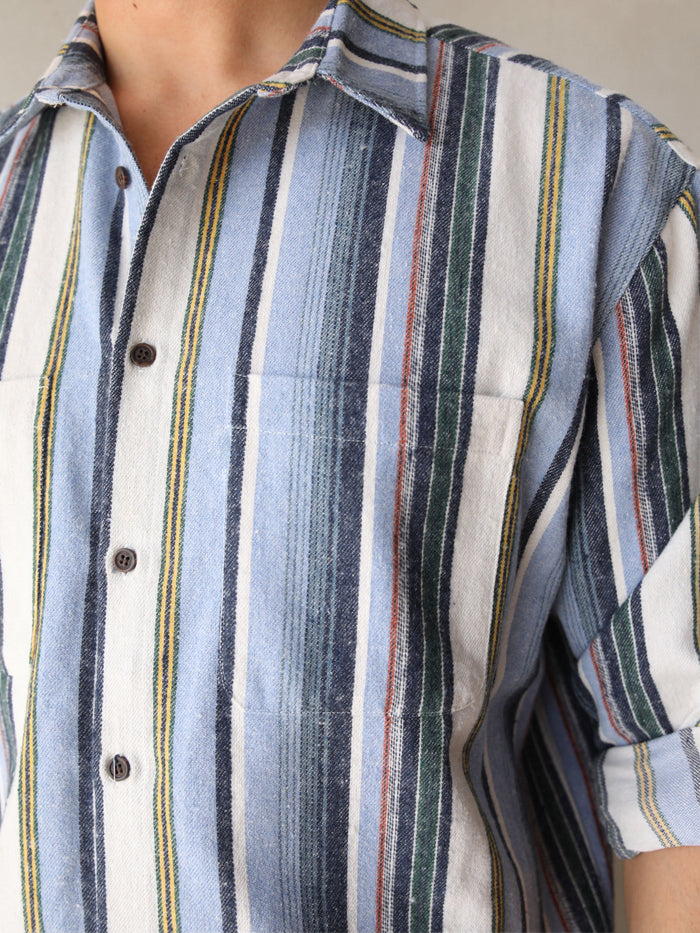 Lucca Stripe Shirt - Blue