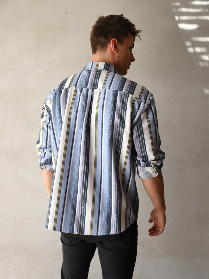 Lucca Stripe Shirt - Blue