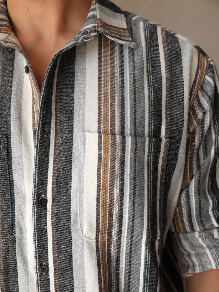 Lucca Stripe Shirt - Grey