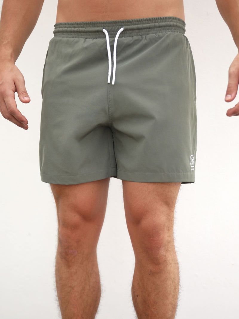 Initial Swim Shorts - Olive