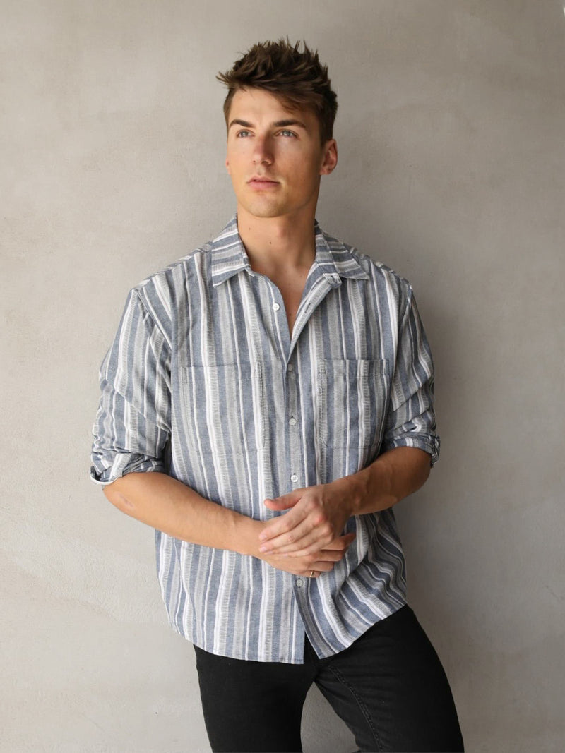 Rialto Stripe Shirt - Blue