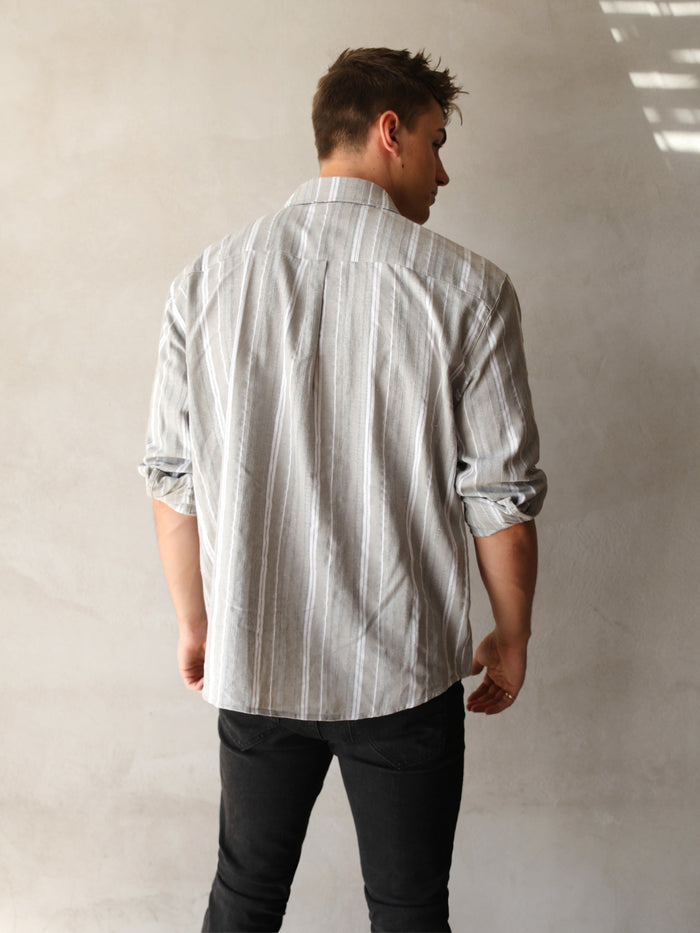 Rialto Stripe Shirt - Grey