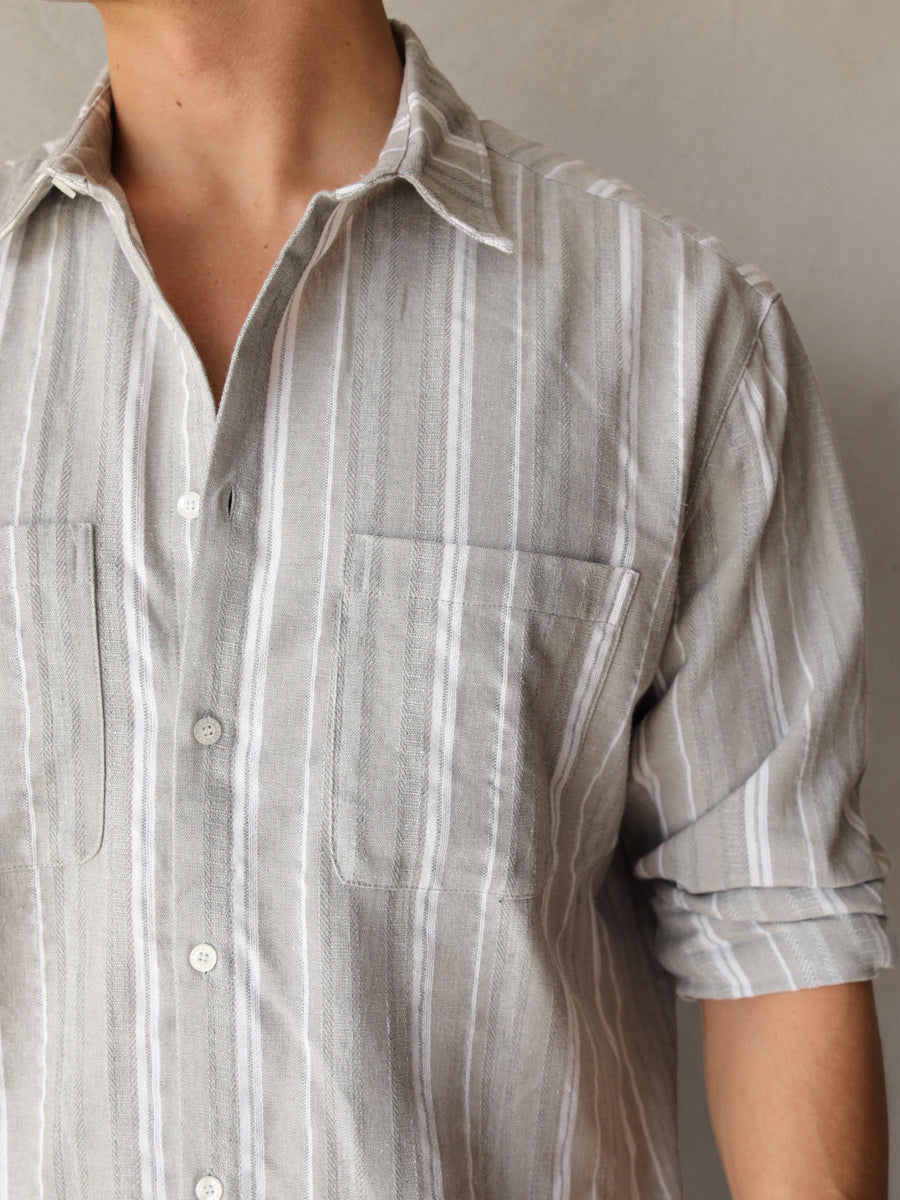 Rialto Stripe Shirt - Grey