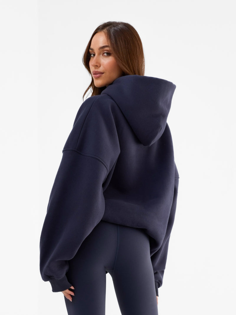 Varsity Oversized Hoodie - Echte marine