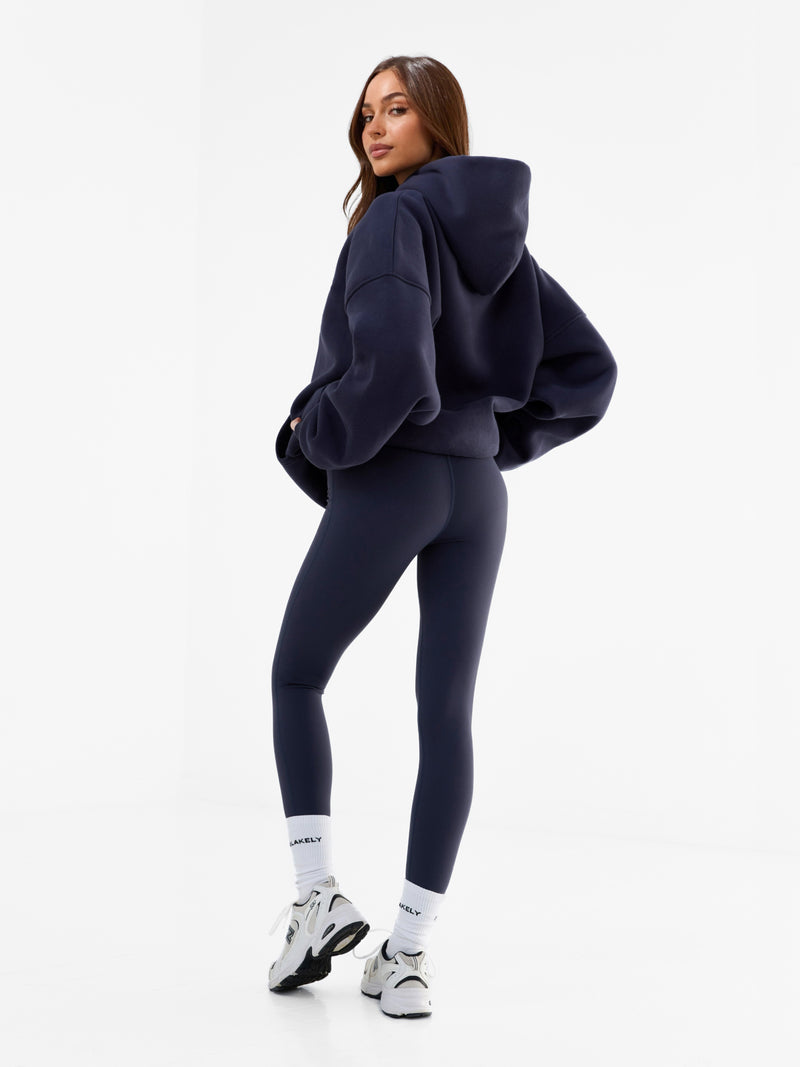 Varsity Oversized Hoodie - Echte marine