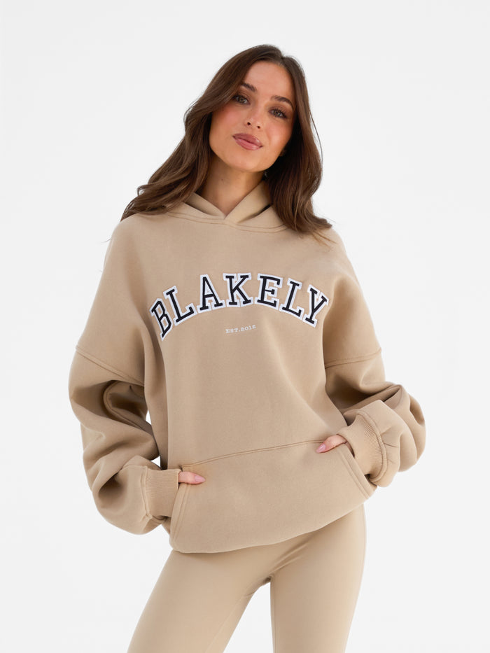 Varsity Oversized Hoodie - Bruinen