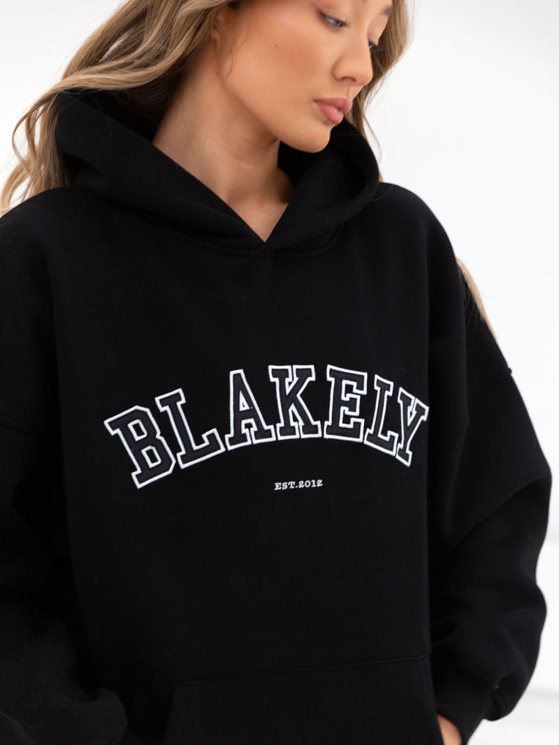 Buy Blakely Womens Black Varsity Hoodie Free standard delivery over 99 T s C s Apply Blakely Clothing EU