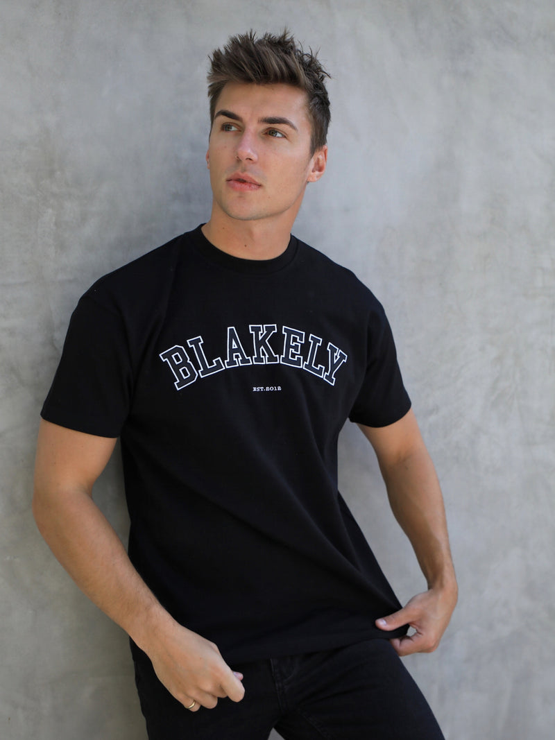 Varsity Relaxed T-Shirt - Black