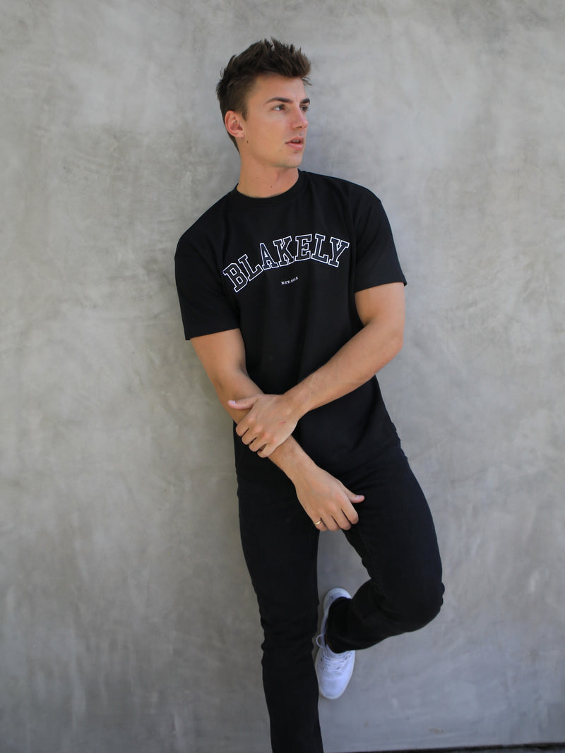 Varsity Relaxed T-Shirt - Black