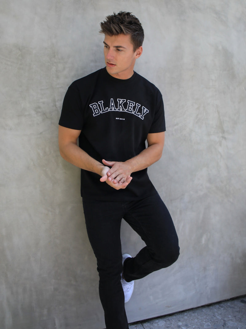 Varsity Relaxed T-Shirt - Black