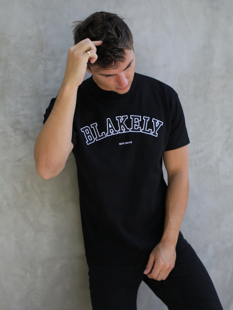 Varsity Relaxed T-Shirt - Black
