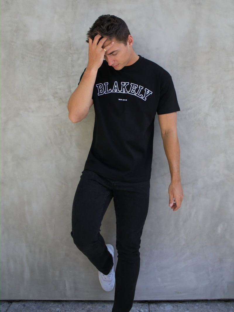 Varsity Relaxed T-Shirt - Black