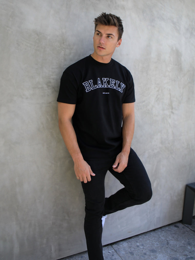 Varsity Relaxed T-Shirt - Black