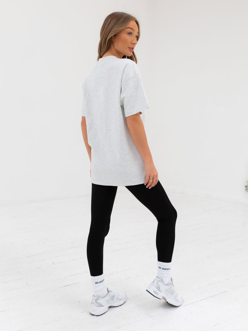 Varsity Oversized T-Shirt - Marl White