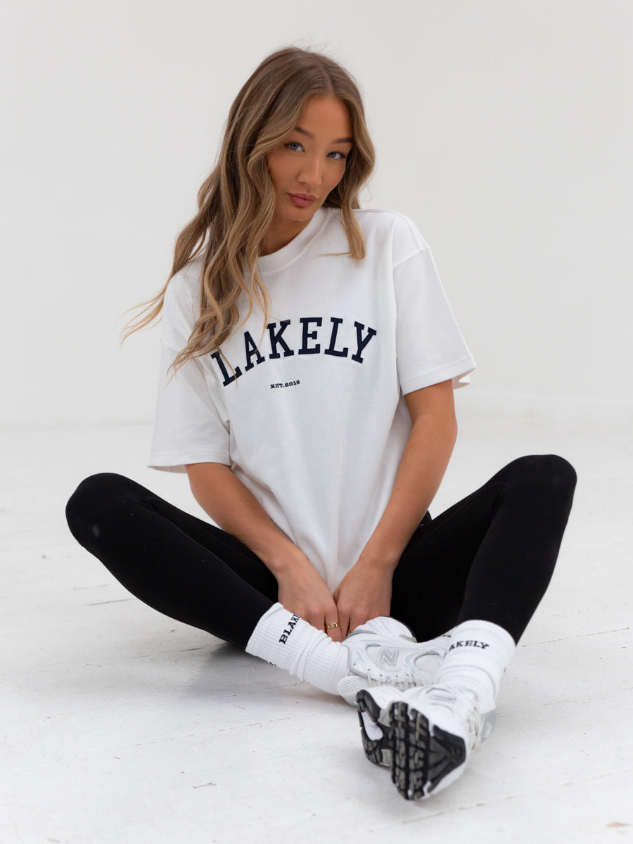 Varsity Oversized T-Shirt - White