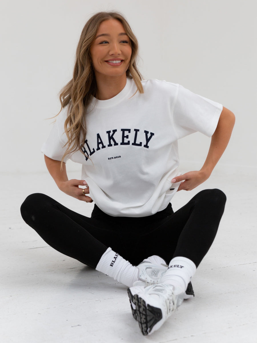 Varsity Oversized T-Shirt - White