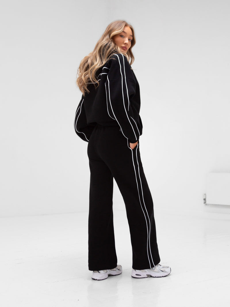 Apex Wide Leg Sweatpants - Black