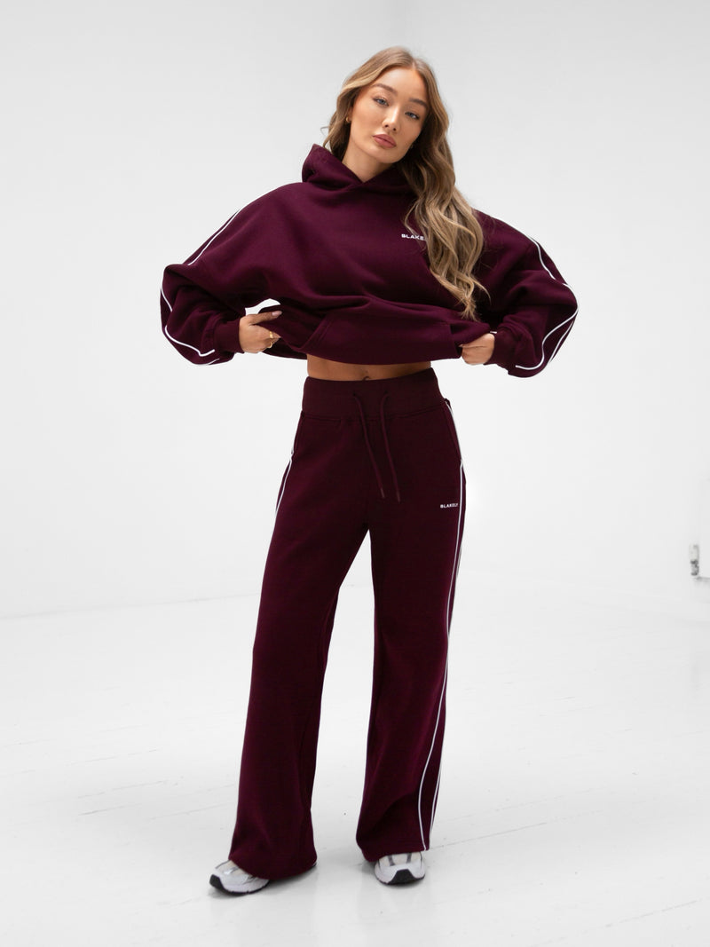 Apex Pro Oversized Hoodie - Dunkles Burgunderrot