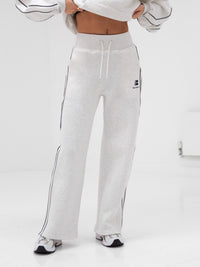 Apex Wide Leg Sweatpants - Marl White