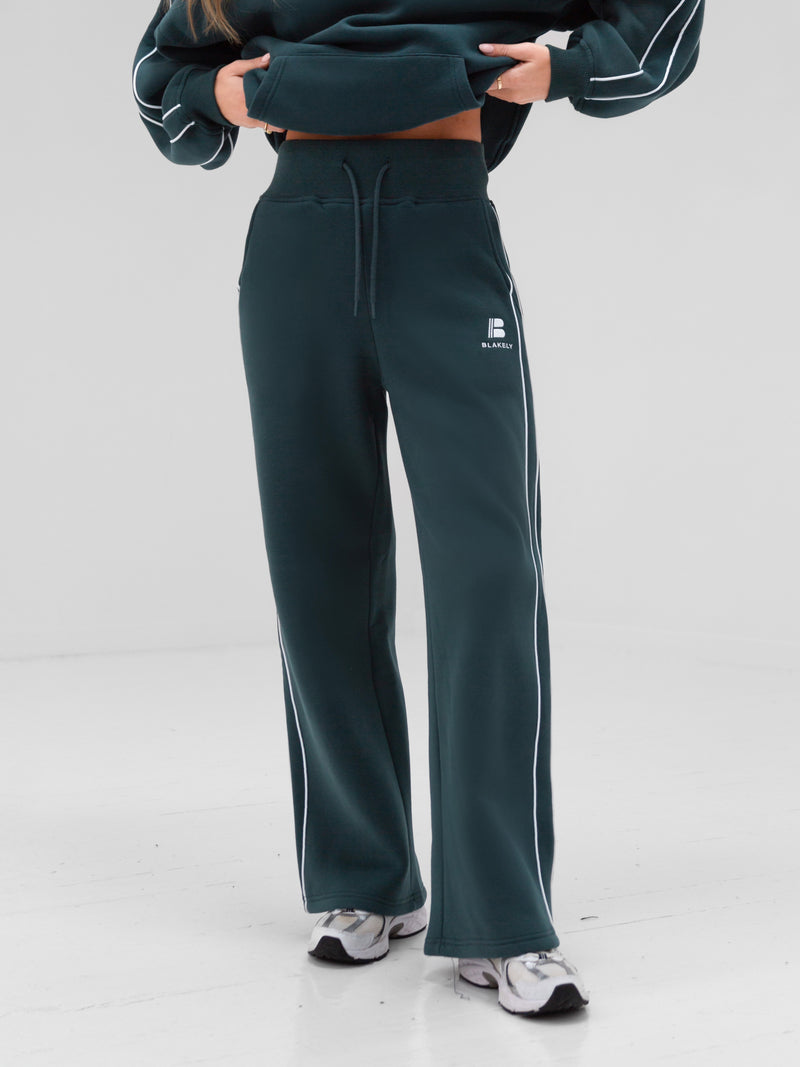 Apex Wide Leg Sweatpants - Teal Green