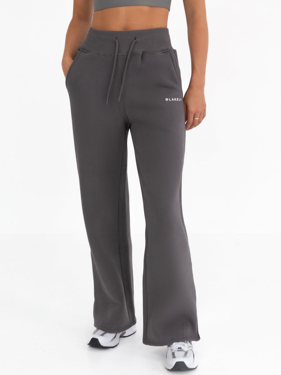 Soho Wide Leg Sweatpants - Charcoal