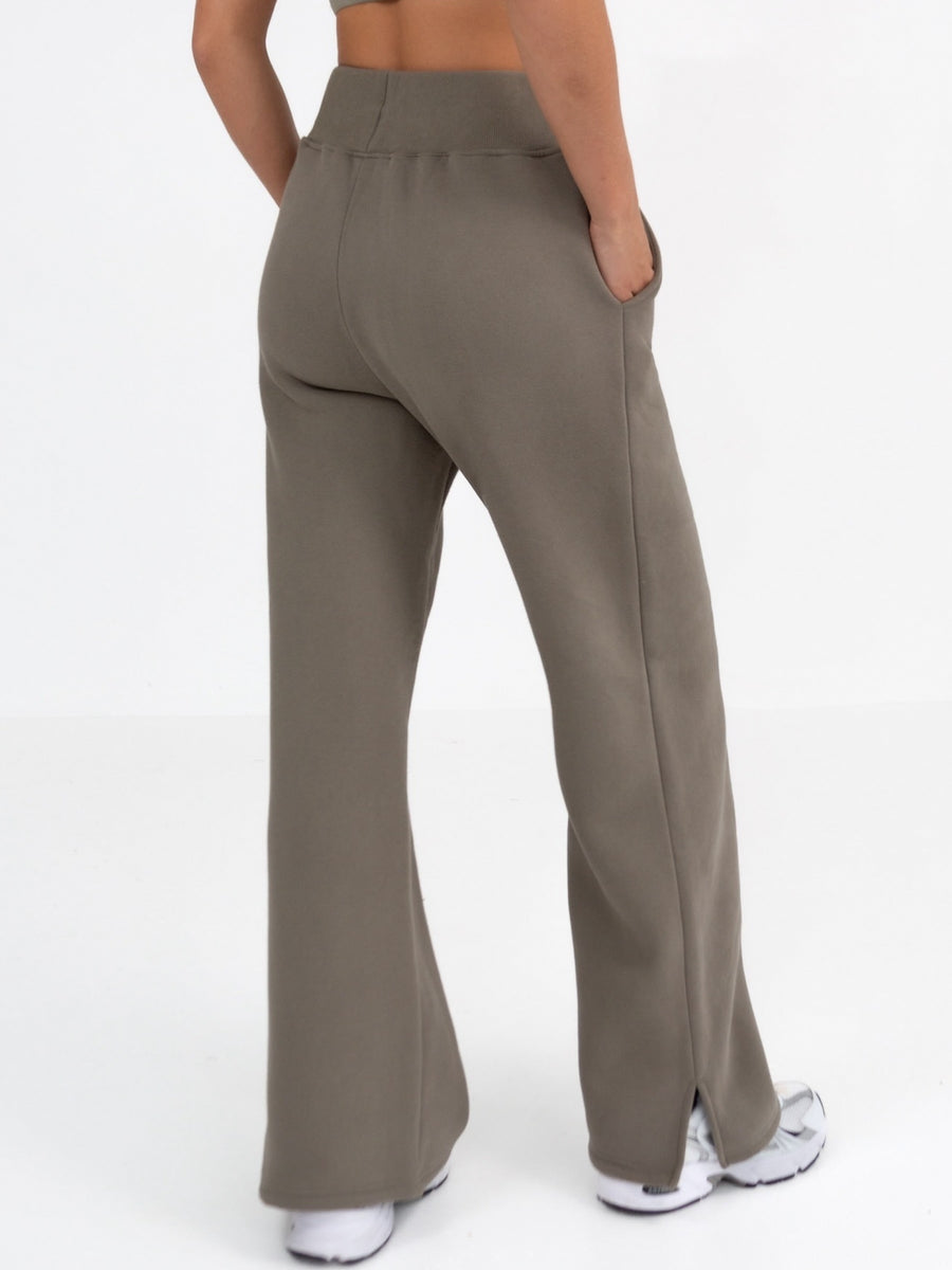 Soho Wide Leg Sweatpants - Safari Green