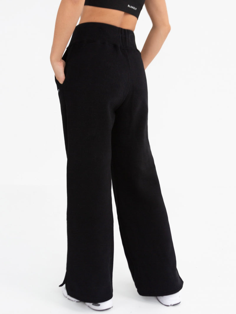 Soho Wide Leg Sweatpants - Black