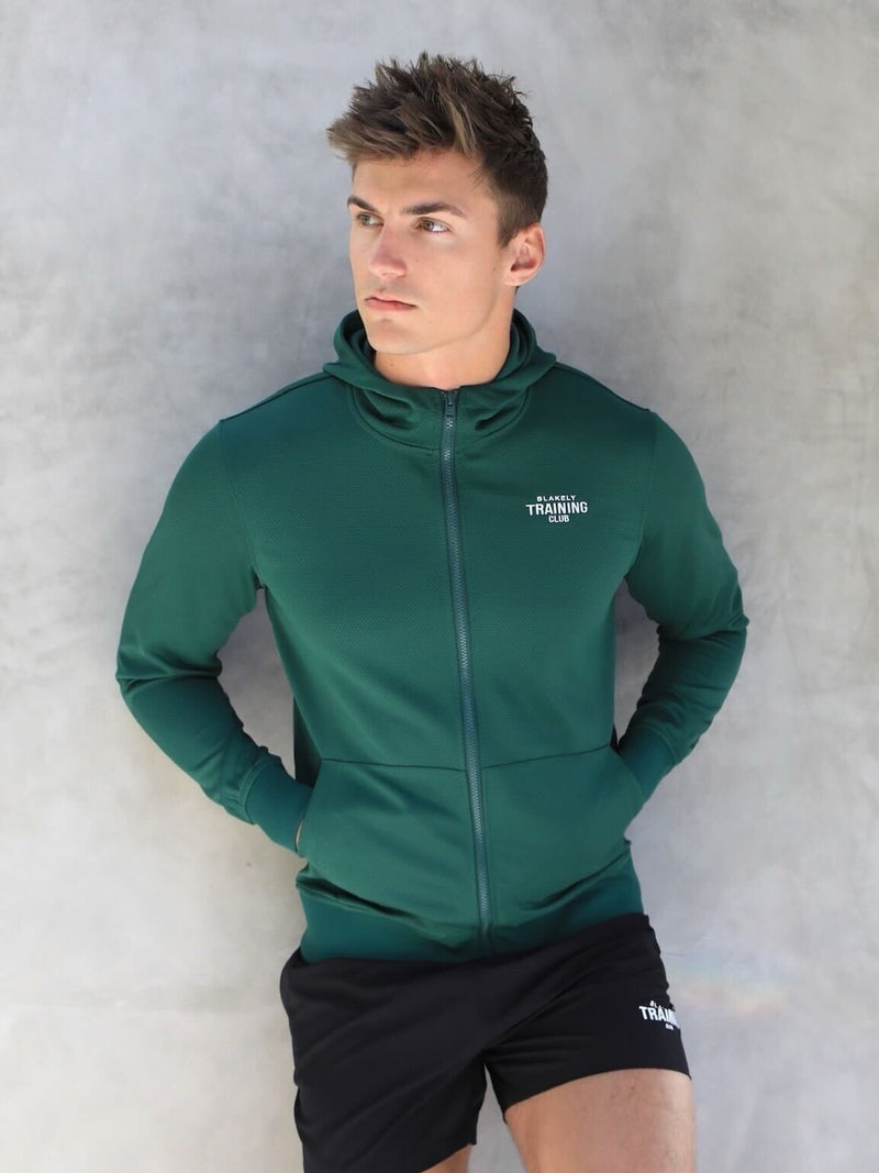 Full Zip Training Hoodie - Dark Green