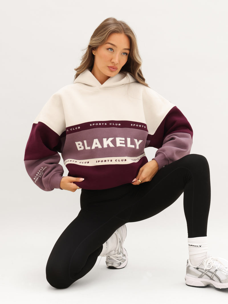 Alpine Oversized Hoodie - Cerise noire & Prune Délavée