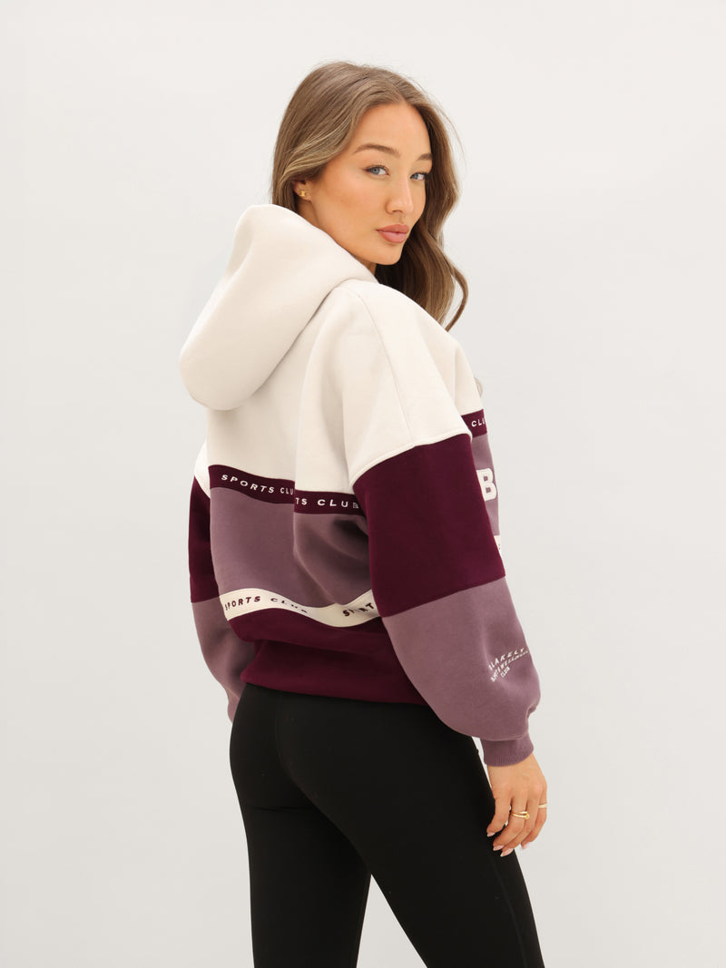 Alpine Oversized Hoodie - Cerise noire & Prune Délavée