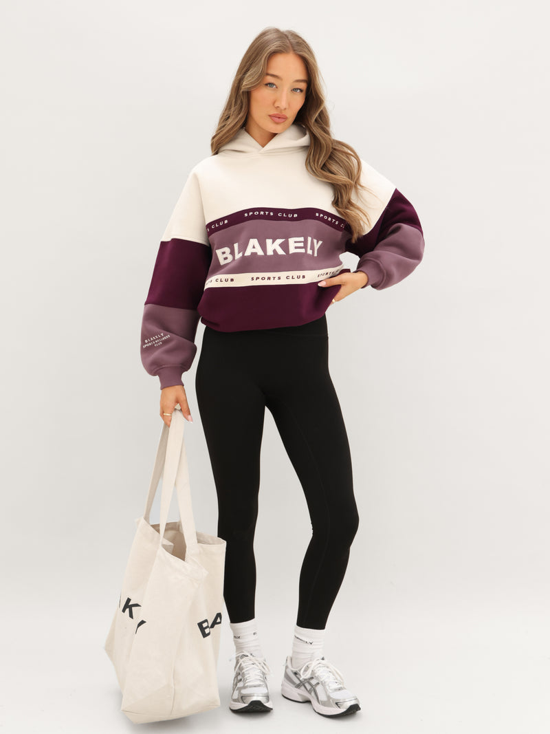 Alpine Oversized Hoodie - Cerise noire & Prune Délavée