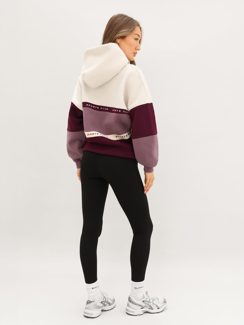 Alpine Oversized Hoodie - Cerise noire & Prune Délavée