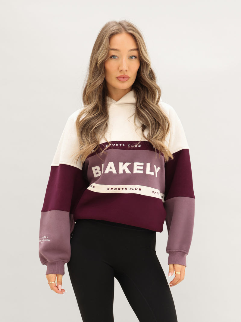 Alpine Oversized Hoodie - Cerise noire & Prune Délavée